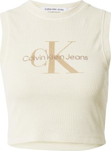Calvin Klein Jeans Top \'MINERAL\' béžová / světle hnědá