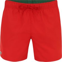 LACOSTE Plavecké šortky zelená / červená / bílá