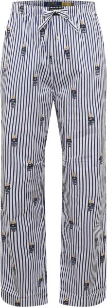 Polo Ralph Lauren Pyžamové kalhoty béžová / námořnická modř / bílá