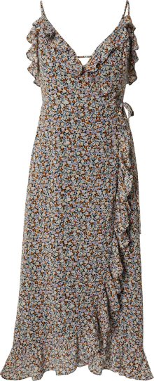 EDITED Letní šaty \'Benice\' krémová / lenvandulová / mandarinkoná / černá