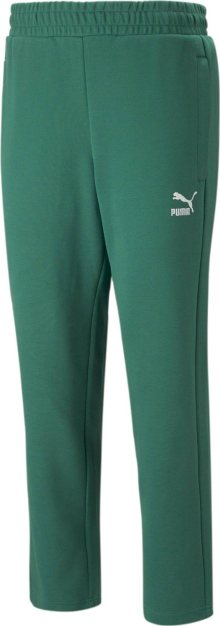 PUMA Kalhoty zelená / bílá