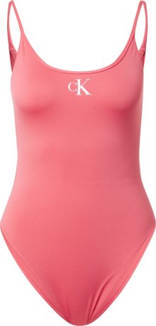 Calvin Klein Swimwear Plavky růžová / bílá