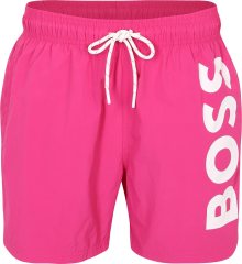 BOSS Black Plavecké šortky \'Octopus\' pink / bílá