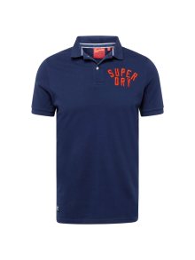 Superdry Tričko námořnická modř / oranžová