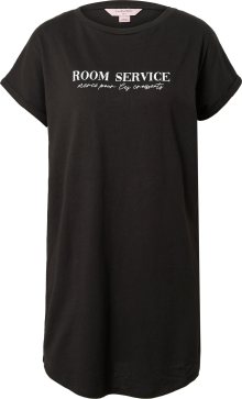 Hunkemöller Noční košilka černá / bílá