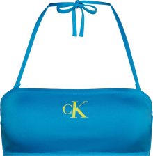 Calvin Klein Swimwear Horní díl plavek azurová modrá / žlutá