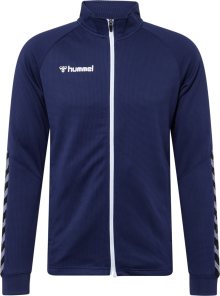 Hummel Sportovní bunda námořnická modř / šedá / bílá