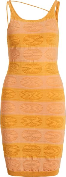 JJXX Úpletové šaty \'Nori\' broskvová / jasně oranžová