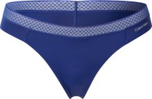 Calvin Klein Underwear Tanga enciánová modrá / bílá