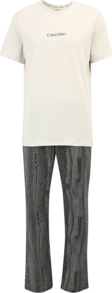 Calvin Klein Underwear Pyžamo dlouhé světle šedá / černá / bílá