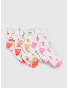 Dětské ponožky s ovocem, 3 páry