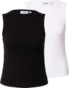 WEEKDAY Top černá / bílá