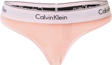 Calvin Klein Underwear Tanga broskvová / černá / offwhite