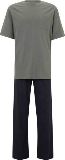 SCHIESSER Pyžamo dlouhé námořnická modř / nefritová