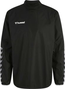 Hummel Sportovní bunda šedá / černá / bílá