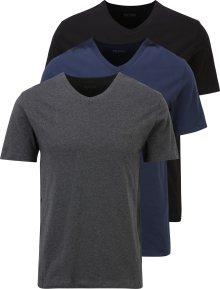 BOSS Black Tričko námořnická modř / tmavě šedá / černá