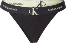Calvin Klein Underwear Tanga černá / bílá
