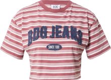 BDG Urban Outfitters Tričko námořnická modř / pastelově červená / bílá