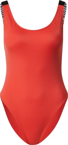 Calvin Klein Swimwear Plavky svítivě oranžová / černá / offwhite