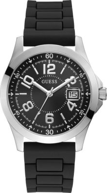 GUESS Analogové hodinky \'DECK\' černá / stříbrná