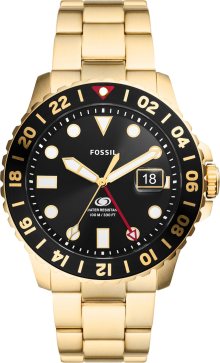 FOSSIL Analogové hodinky zlatá / červená / černá