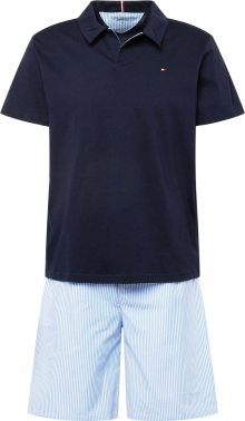 Tommy Hilfiger Underwear Pyžamo krátké světlemodrá / tmavě modrá / červená / bílá