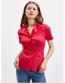 Červená dámská košile s krátkým rukávem ORSAY 36