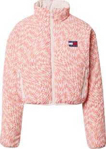 Tommy Jeans Přechodná bunda námořnická modř / pink / červená / bílá
