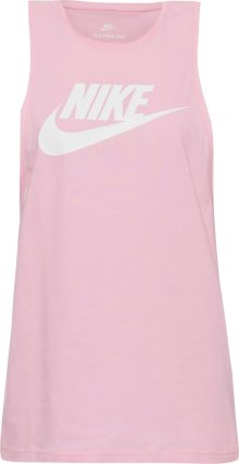 Nike Sportswear Top růžová / bílá
