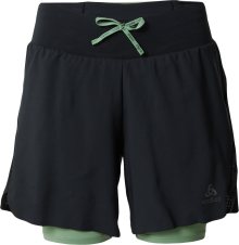 ODLO Sportovní kalhoty \'X-Alp\' šedá / pastelově zelená / černá