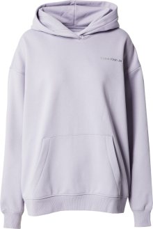 Calvin Klein Jeans Mikina stříbrně šedá / šeříková / tmavě fialová / humrová