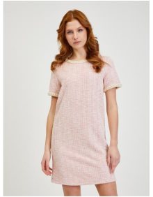 Světle růžové dámské tvídové šaty ORSAY XS