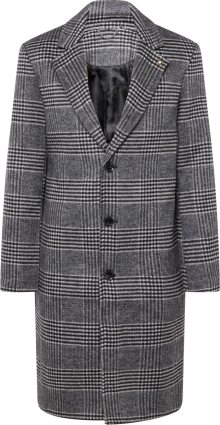 BURTON MENSWEAR LONDON Přechodný kabát šedý melír / černá / bílá
