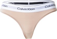 Calvin Klein Underwear Tanga tělová / černá / bílá