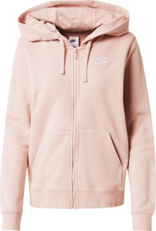 Nike Sportswear Mikina pastelově růžová / bílá
