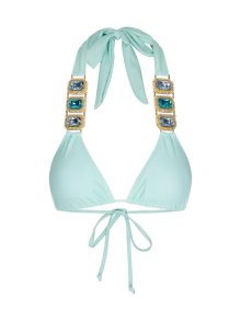 Moda Minx Horní díl plavek \'Boujee\' tyrkysová / zlatá / nefritová