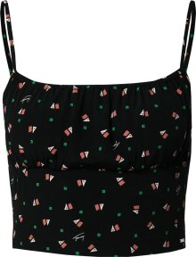 Tommy Jeans Top \'DITSY\' trávově zelená / pastelově červená / černá / bílá