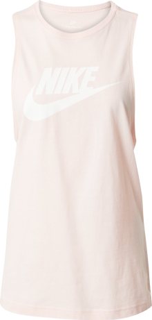 Nike Sportswear Top pastelově růžová / bílá