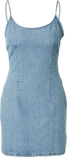 Tommy Jeans Letní šaty modrá džínovina