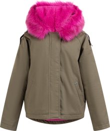 MYMO Zimní bunda olivová / pink