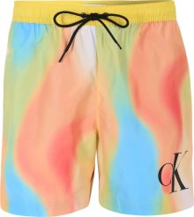 Calvin Klein Swimwear Plavecké šortky nebeská modř / žlutá / zelená / oranžová