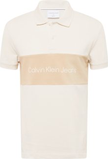 Calvin Klein Jeans Tričko béžová / tmavě béžová
