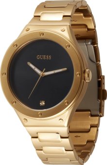 GUESS Analogové hodinky zlatá / černá