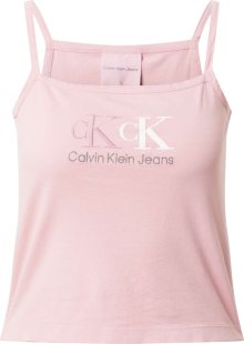 Calvin Klein Jeans Top pink / černá / bílá