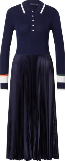 Polo Ralph Lauren Šaty námořnická modř / jasně oranžová / bílá
