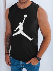 Dstreet Originální černo-bílé tílko se sportovním motivem