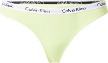Calvin Klein Underwear Tanga \'CAROUSEL\' světle zelená / černá / bílá