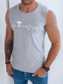 Dstreet Jedinečné šedé tílko pro milovníka piva
