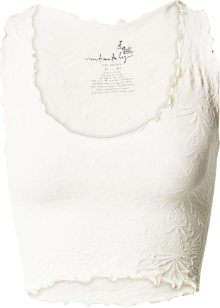 Free People Top \'HERE FOR YOU\' slonová kost
