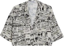 Bershka Halenka žlutá / černá / bílá